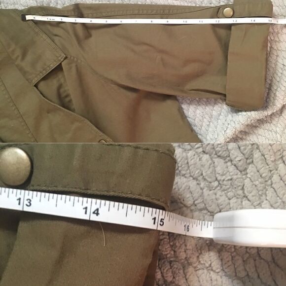 Oversized Double Breasted Green Utility Jacket - Picture 7 of 8